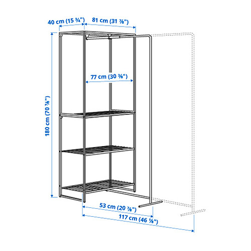 JOSTEIN, shelving unit with drying rack. 6 of 6 open dialog