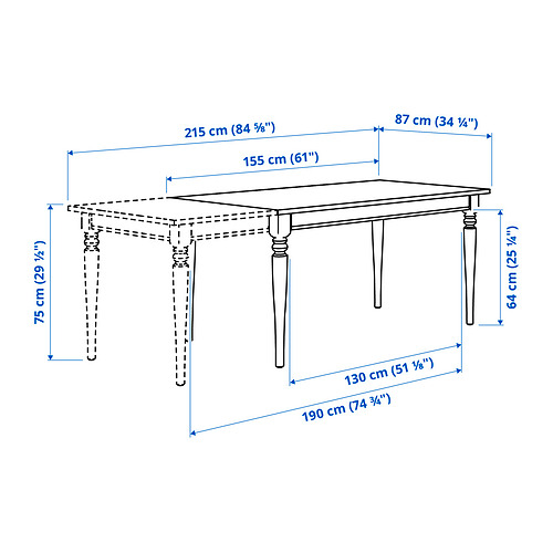 ROSENTORP, mesa de comedor extensible. 6 de 6 abrir diálogo