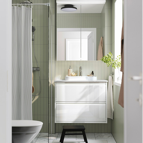 ÄNGSJÖN / BACKSJÖN, Bathroom vanity with drawers and sink. 2 of 8 open dialog