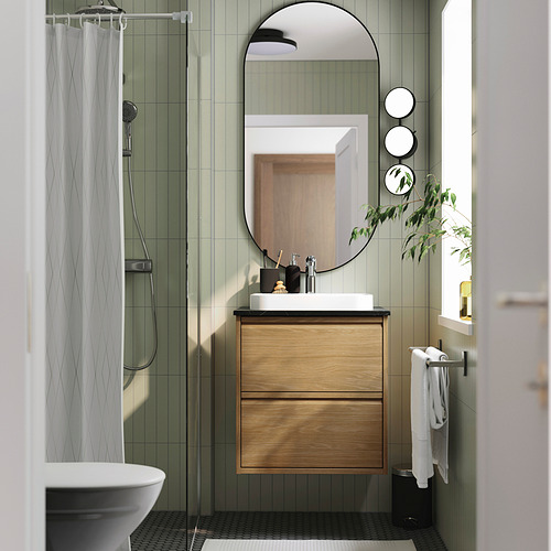ÄNGSJÖN / BACKSJÖN, Bathroom vanity with drawers and sink. 2 of 8 open dialog