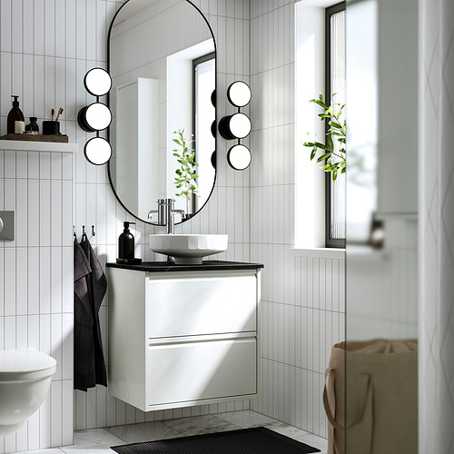ÄNGSJÖN / LERSJÖN, Mueble de baño con lavabo y cajones. 2 de 8 abrir diálogo