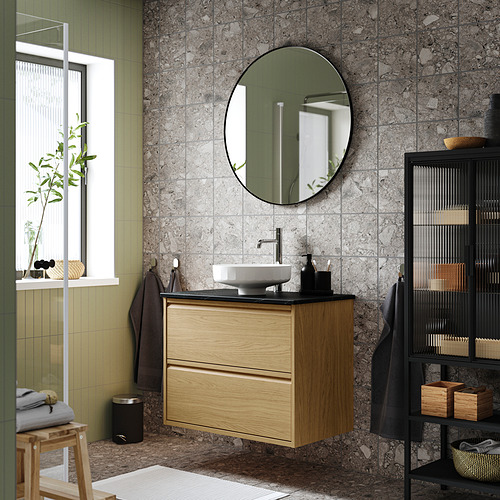 ÄNGSJÖN / LERSJÖN, Mueble de baño con lavabo y cajones. 2 de 8 abrir diálogo