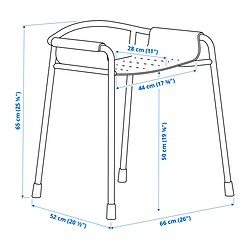Measurement Illustration - BÄSINGEN shower chair