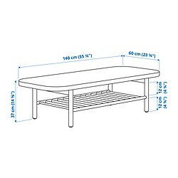 Measurement Illustration - LISTERBY coffee table