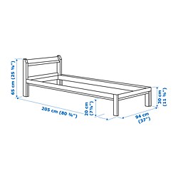 Ilustración de medidas - NEIDEN Cama