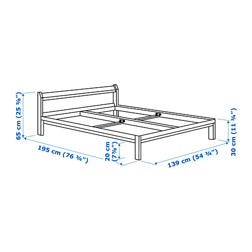Measurement Illustration - NEIDEN bed frame