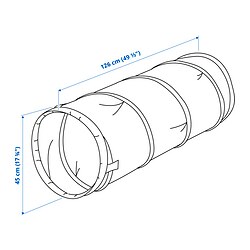 Ilustración de medidas - DVÄRGMÅS túnel de juego