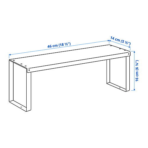 Measurement Illustration - VARIERA shelf insert