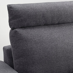 Measurement Illustration - VIMLE 3 seat sofa chaise longue with headrest