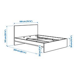 Ilustración de medidas - STORKLINTA estructura de cama
