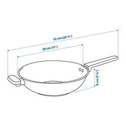 Ilustración de medidas - MIDDAGSMAT wok