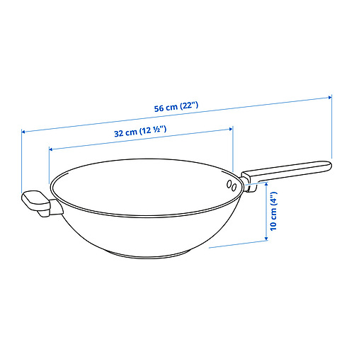 Measurement Illustration - MIDDAGSMAT wok