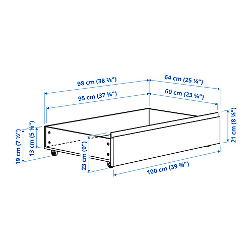STORKLINTA, cajones de almacenaje para cama. 3 de 5 abrir diálogo