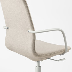 Measurement Illustration - LÅNGFJÄLL office chair with armrests