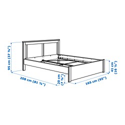 Measurement Illustration - SONGESAND bed Queen