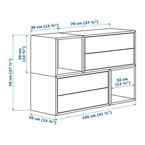 EKET, mueble de pared con cajones. 2 de 3 abrir diálogo