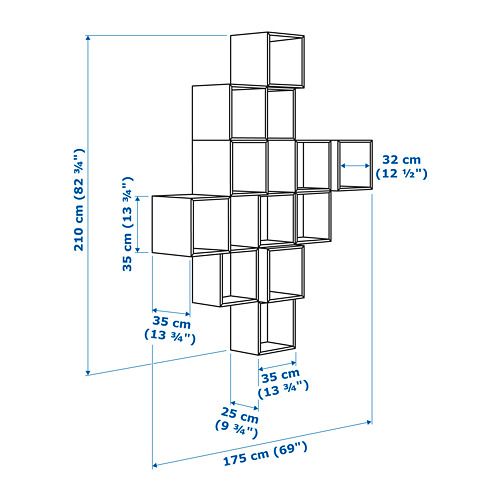 Illustration with measurements for the product: EKET.