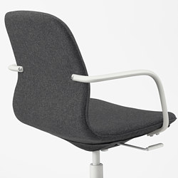 Measurement Illustration - LÅNGFJÄLL conference chair with armrests