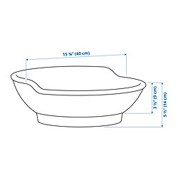 Measurement Illustration - VÄSTERSJÖN countertop sink w water trap