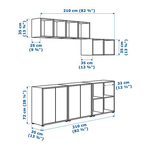 EKET, mueble de almacenaje con 4 puertas. 4 de 4 abrir diálogo