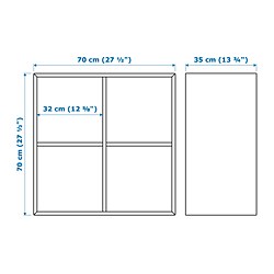 Measurement Illustration - EKET wall-mounted shelf unit