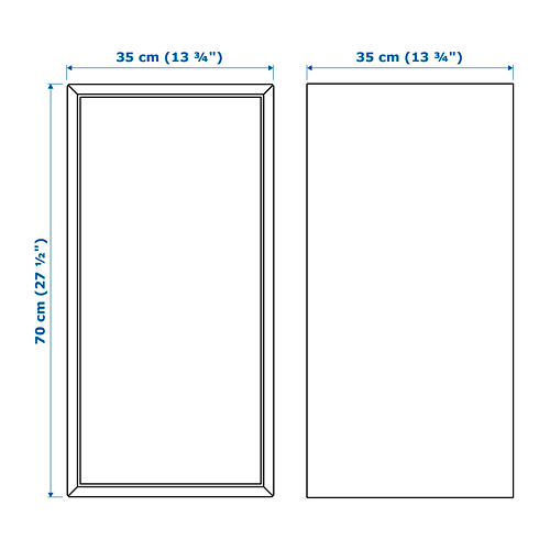 Measurement Illustration - EKET cabinet with door and shelf