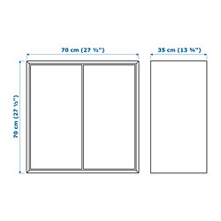 Ilustración de medidas - EKET armario con 2 puertas
