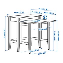 Ilustración de medidas - GULLABERG/ALEFJÄLL escritorio y silla