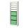 Select colour variation: white/bright green, 18 1/8x11 3/4 "x57 1/8 "