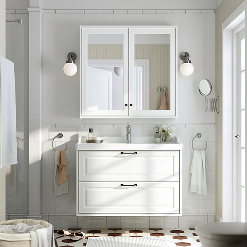 TÄNNFORSEN / RUTSJÖN, bathroom vanity w/ drawers and sink. 2 of 7 open dialog