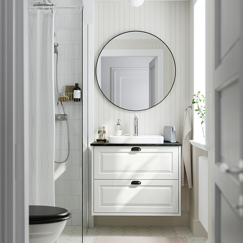 TÄNNFORSEN / ORRSJÖN, bathroom vanity w/ drawers and sink. 2 of 8 open dialog