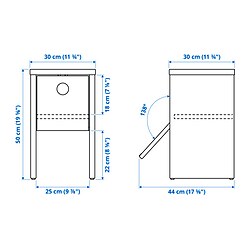 Measurement Illustration - IKEA PS 2026 nightstand