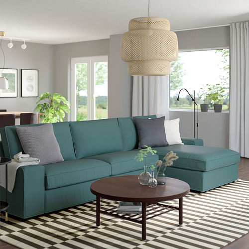 KIVIK, 4 seat sofa with chaiselongue. 2 of 9 open dialog
