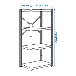 Measurement Illustration - BROR shelving unit
