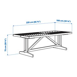 Measurement Illustration - NORRMANSÖ outdoor table