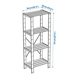 Measurement Illustration - HEJNE shelf unit