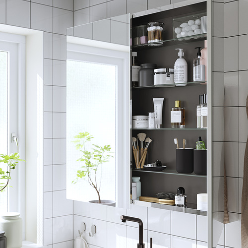 LETTAN, mirror cabinet with doors. 3 of 4 open dialog