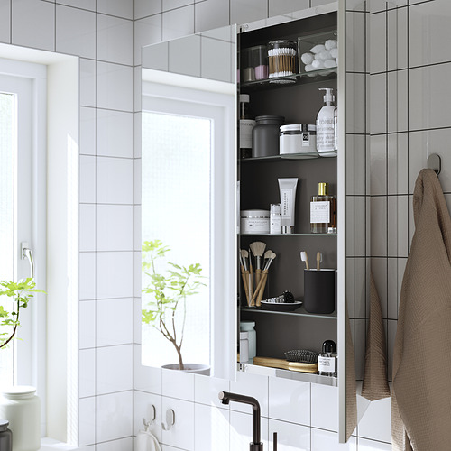 LETTAN, mirror cabinet with doors. 3 of 4 open dialog