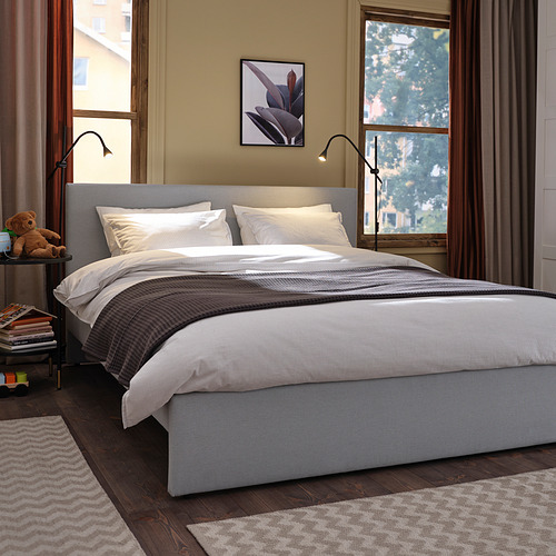 GLADSTAD, upholstered bed Queen. 3 of 9 open dialog
