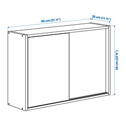 Measurement Illustration - IVAR cabinet with sliding doors