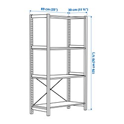 Measurement Illustration - IVAR shelving unit