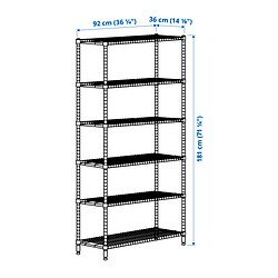 Measurement Illustration - OMAR shelving unit