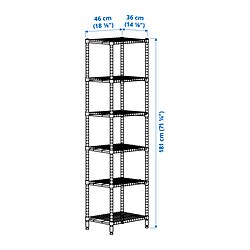 Measurement Illustration - OMAR bottle shelving unit