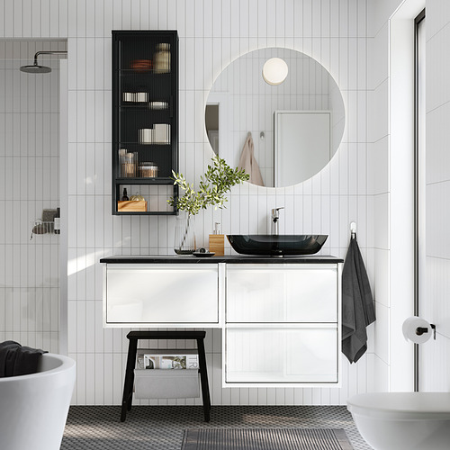 ÄNGSJÖN / OXMYREN, sink cabinet with drawers and BROGRUND faucet,. 2 of 7 open dialog