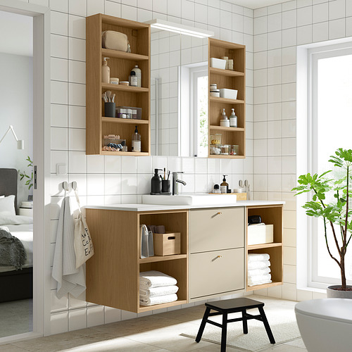 LETTAN, mirror cabinet with doors. 2 of 4 open dialog