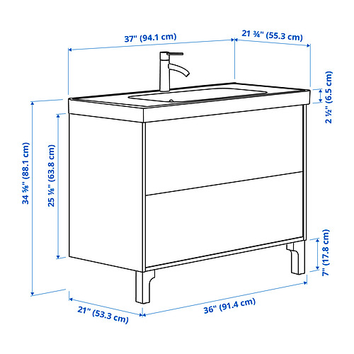 TÄNNFORSEN / ORRSJÖN, wash-stnd w drawers/wash-basin. 7 of 7 open dialog