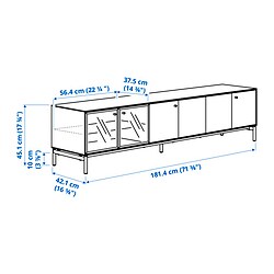 Ilustración de medidas - BOASTAD mueble TV