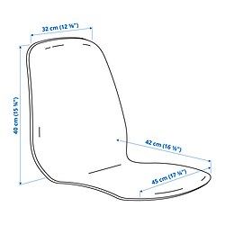 Measurement Illustration - SKÅLSTA seat shell