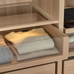 Measurement Illustration - KOMPLEMENT drawer with glass front