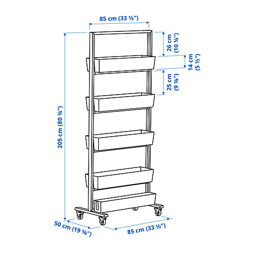 MITTZON, frame with castors. 12 of 13 open dialog